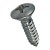 BN 697 - Phillips oval countersunk head tapping screws form H, with cone end type C (DIN 7983 C; ~ISO 7051), A2