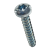 BN 20002 - Pan head screws «Freedriv» with hexalobular (6 Lobe) socket and slot, fully threaded (ecosyn® plast), steel case-hardened, zinc plated blue