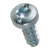 BN 84403 - Pan head screws «Freedriv» with hexalobular (6 Lobe) socket with uncontinuous slot, fully threaded (ecosyn® plast), steel case-hardened, zinc plated blue