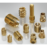 Threaded inserts for plastic and wood