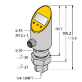 6832268 - Pressure Transmitter (Rotatable), With Analog Output and PNP/NPN Transistor Swit