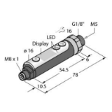 100042126 - Pressure Sensor, IO-Link with 2 PNP Transistor Switching Outputs