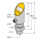 6832945 - Pressure Transmitter (Rotatable), 2 PNP/NPN Transistor Switching Outputs