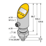 6832853 - Pressure Transmitter (Rotatable), With Analog Output and PNP/NPN Transistor Swit