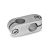 GN 131 - Two-Way Connector Clamps, Aluminum, with screw, stainless steel, Inch